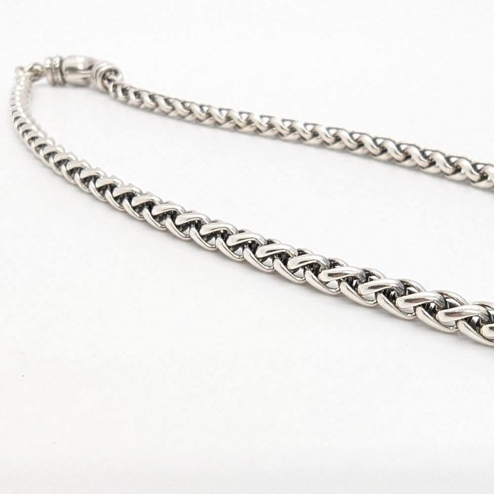 David Yurman Sterling Silver 925 4mm Wheat Chain 16 Inches Long